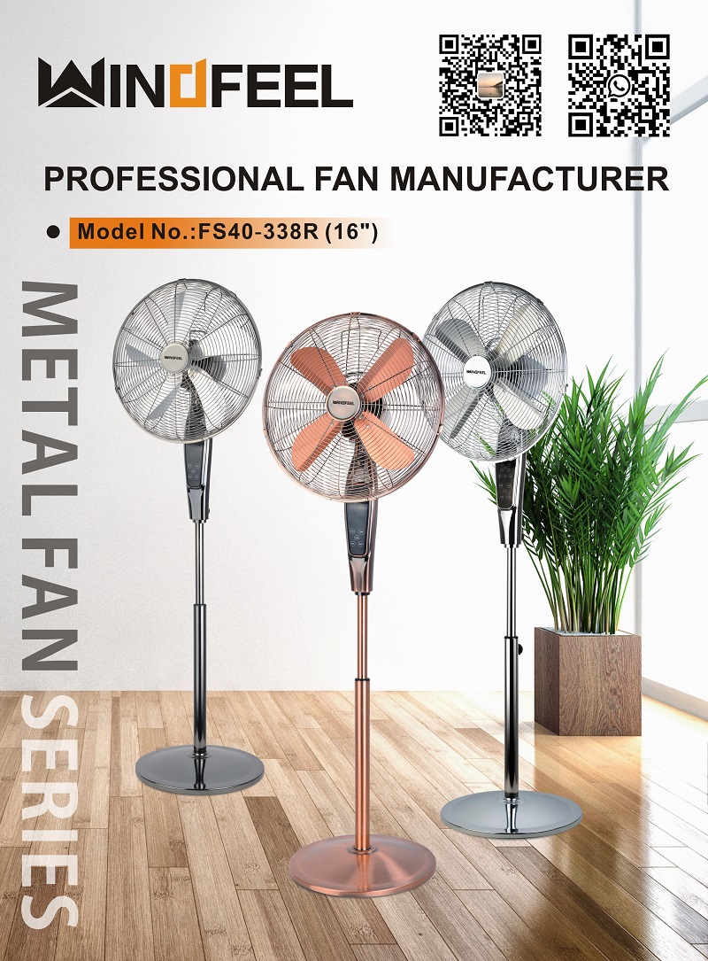 4 metal blade stand fan with copper motor