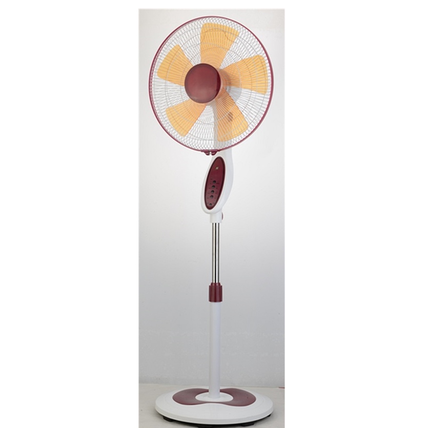 16 18 inch red board copper motor mechanical speed control stand fan with 5 plastic blade