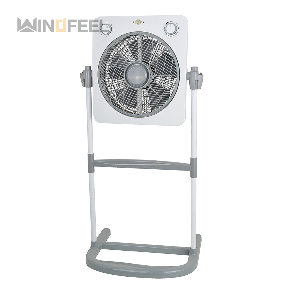 12 Inch Electric Adjust Vertical Heigh adjust Plastic Box Stand Fan for Home