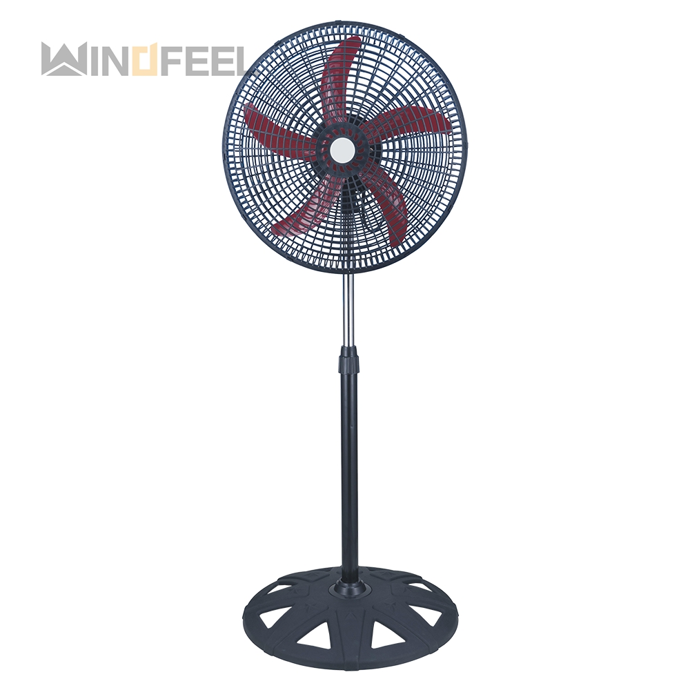 5 metal plastic blades adjustable stand fan floor with durable base