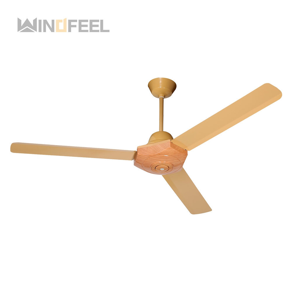 Mechanical control 3 speed wood pattern texture 3 plastic ceiling fan for living room 
