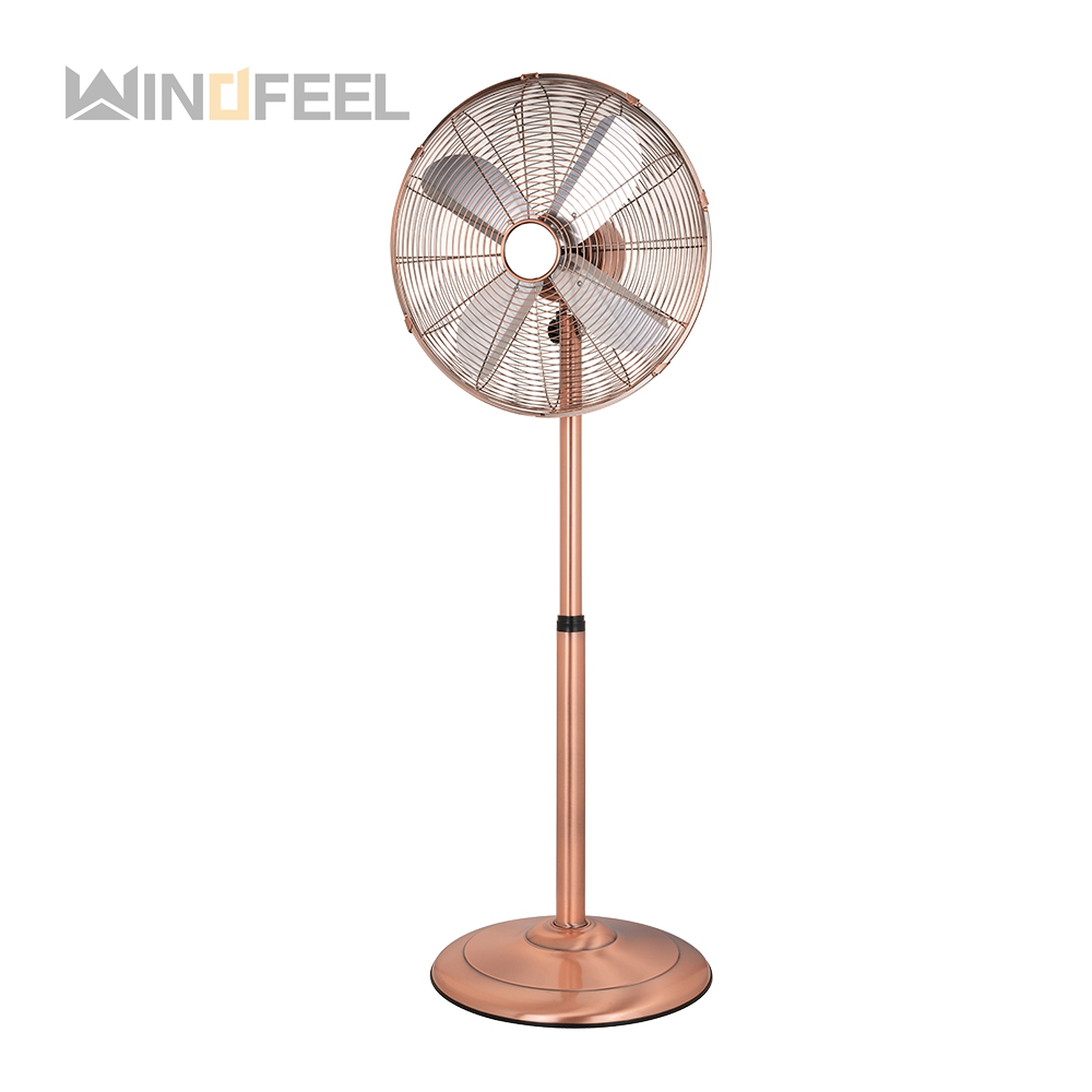 Manual knob mechanism 3 5 speed 4 metal blade stand fan with adjustable stem