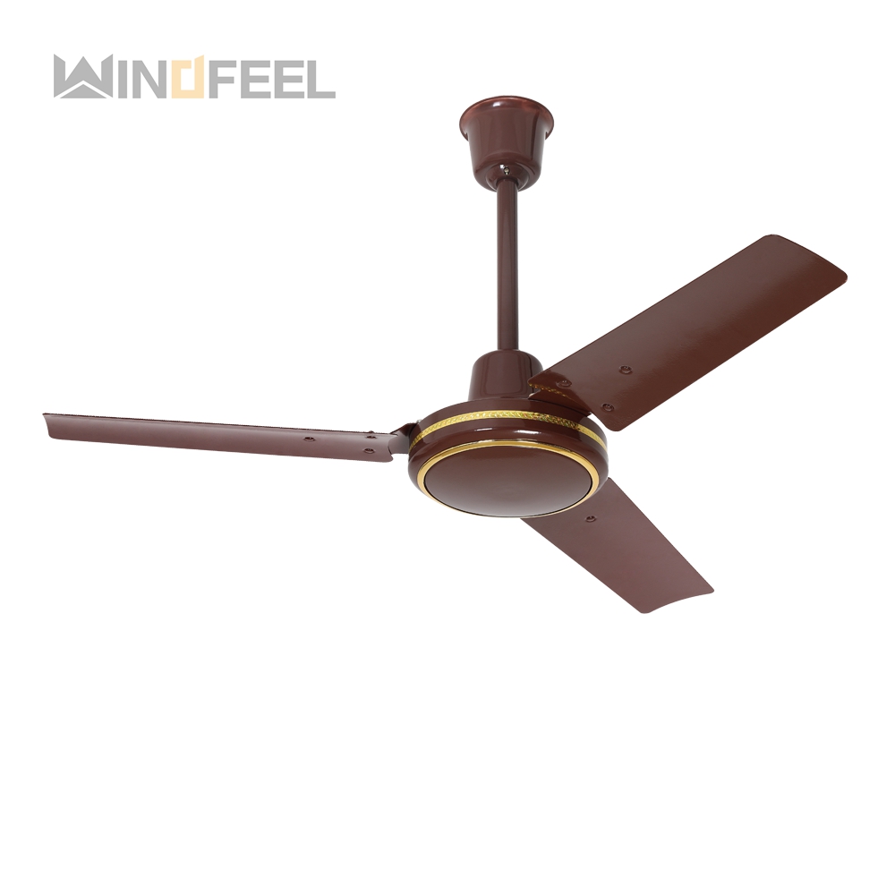 Windfeel red color metal ceiling fan with copper motor