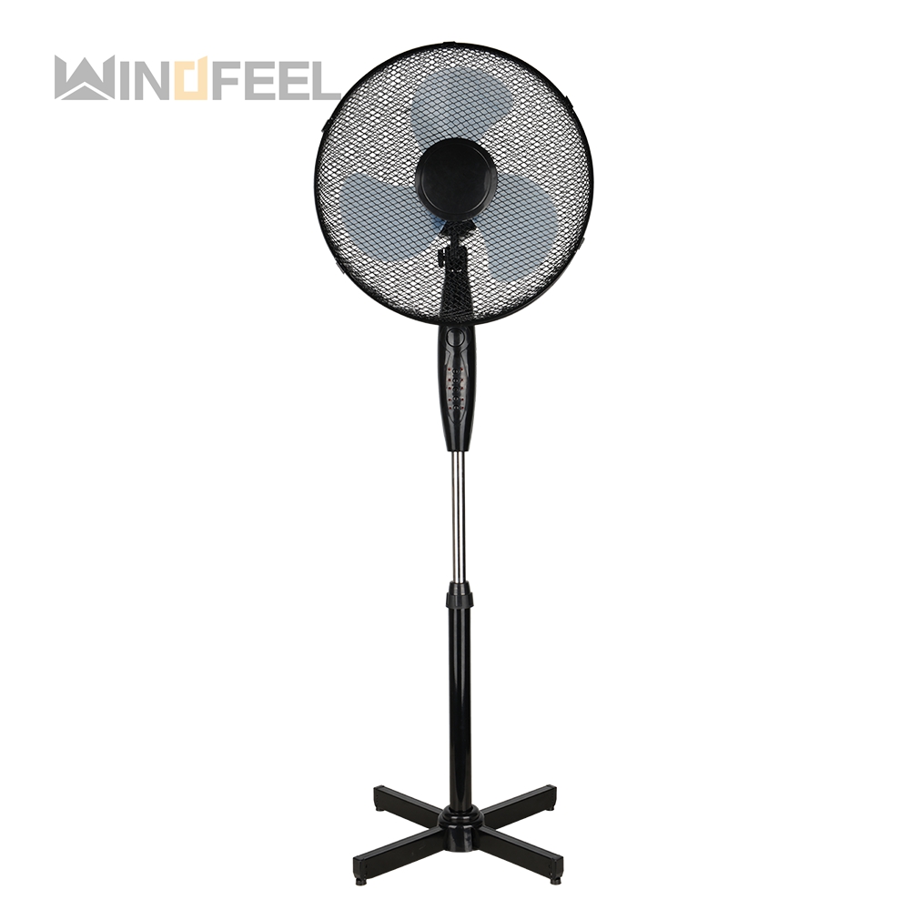 Adjustable height 3 plastic blade stand fan for living room