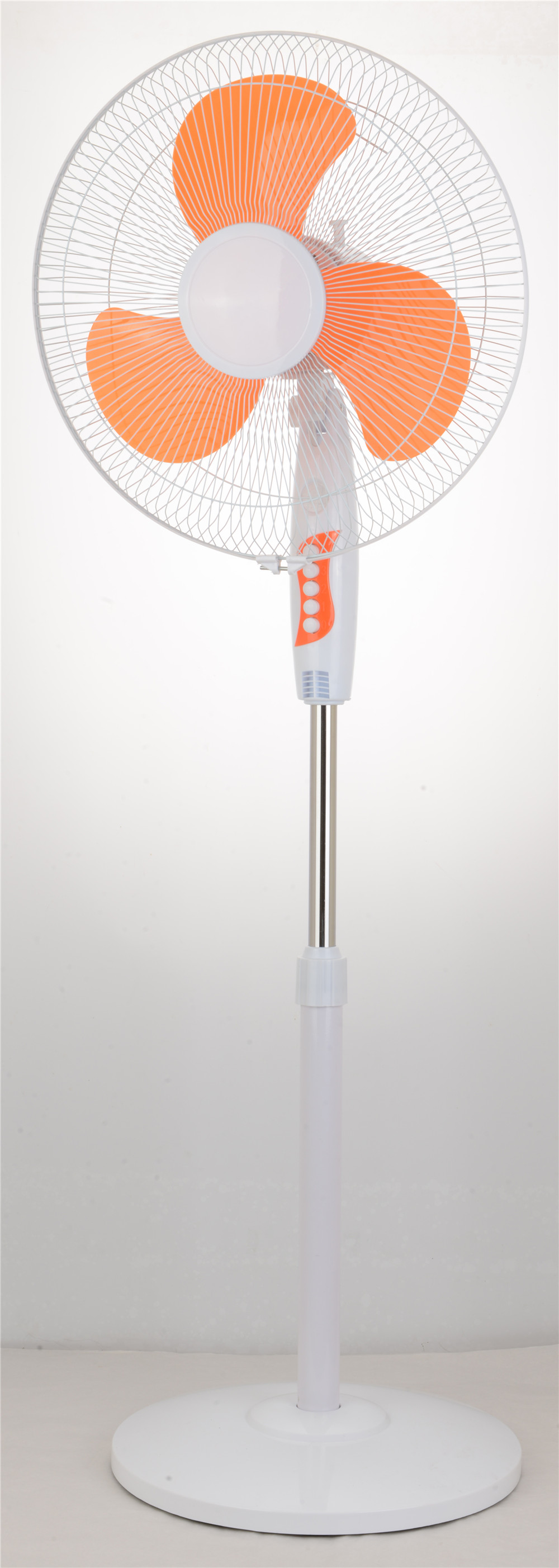 Color 3 blade customize height adjustable stand fan with round base