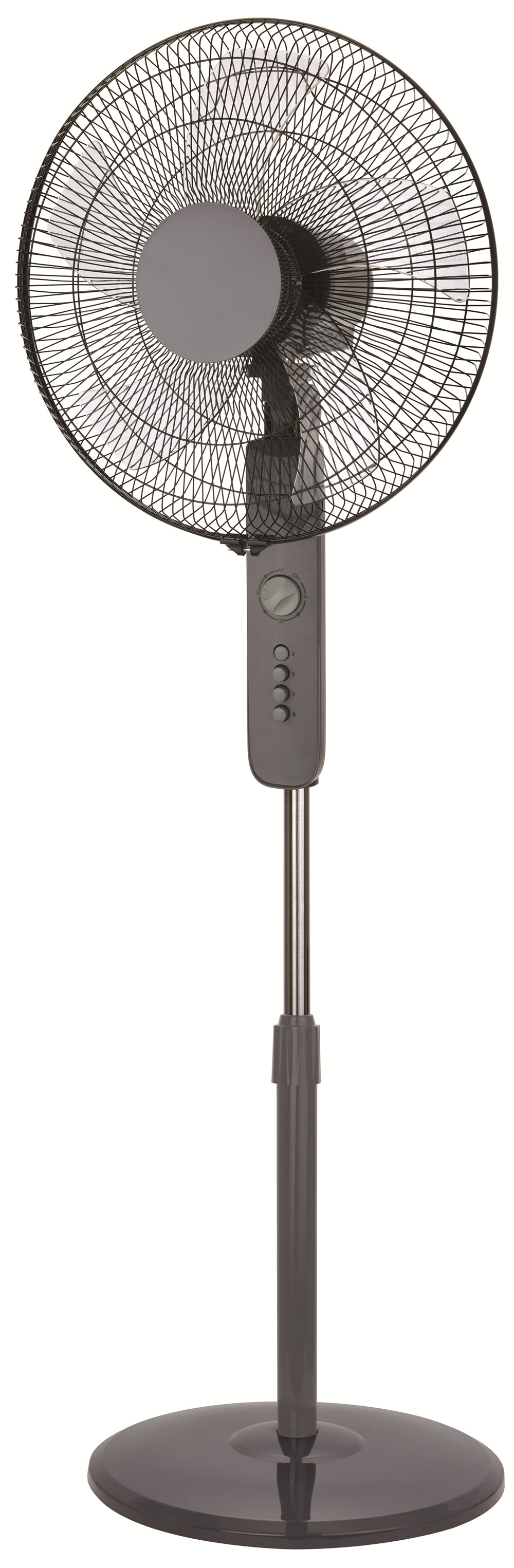 5 plastic blade stand fan with mechanical speed control