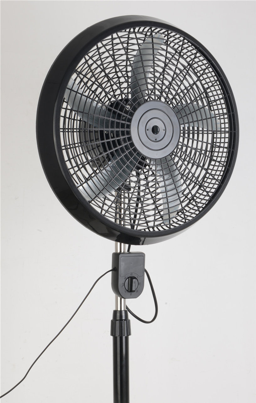 5 plastic blade stand fan with rotate speed control