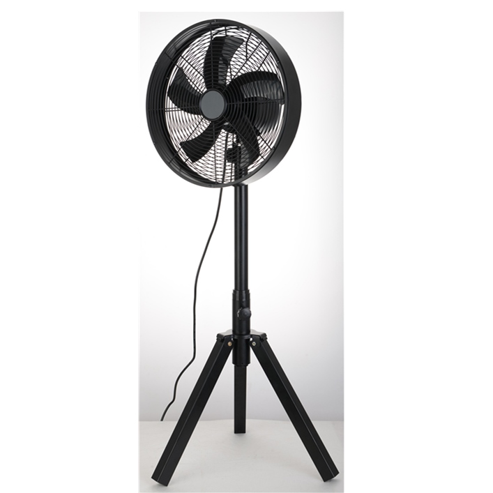 Tripod leg plastic 5 blade mechanical height adjustable stand fan for home office use